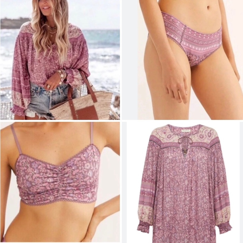 Spell and the gypsy dahlia mulberry blouse, bloomers, & bralette